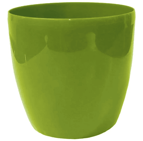 Maceta Plástica Brillante Colores 13cm Diámetro x11cm Alto