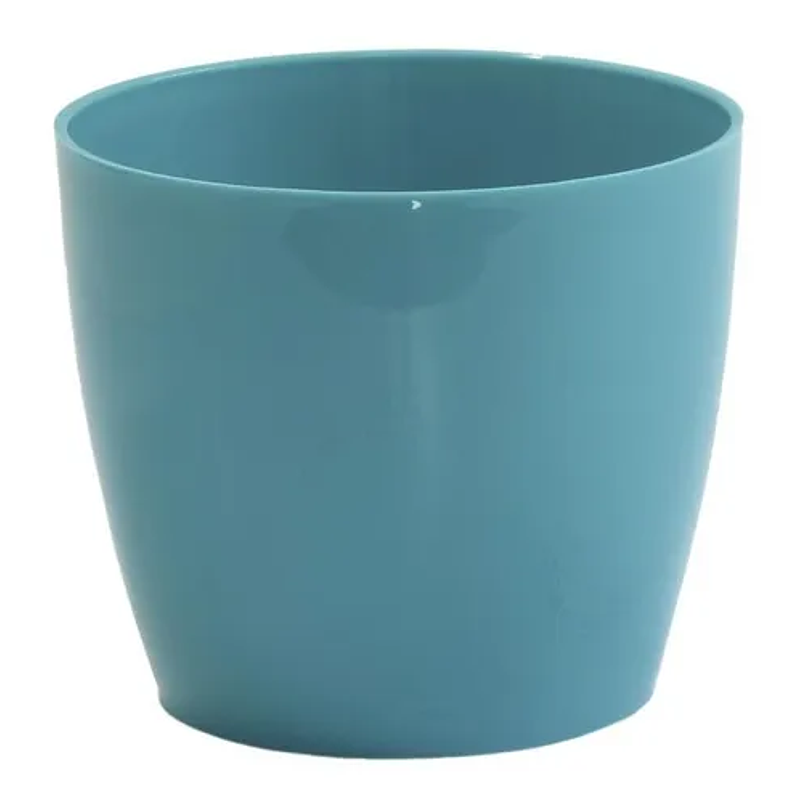 Maceta Plástica Brillante Colores 13cm Diámetro x11cm Alto 7