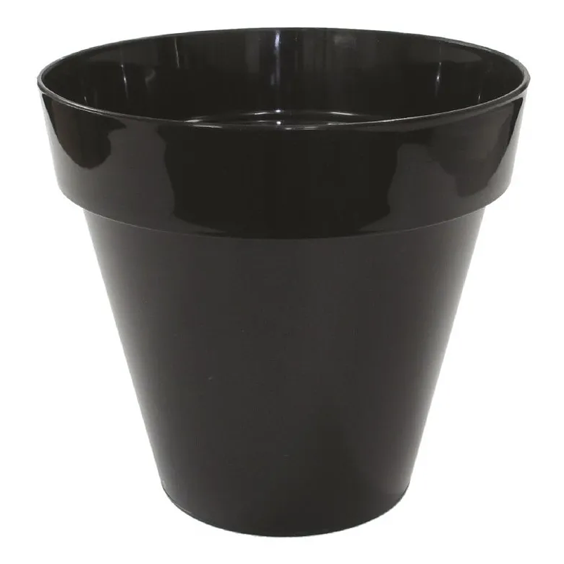 Maceta Plástica Milán Brillante 14cm Diámetro x12,5cm Alto 2