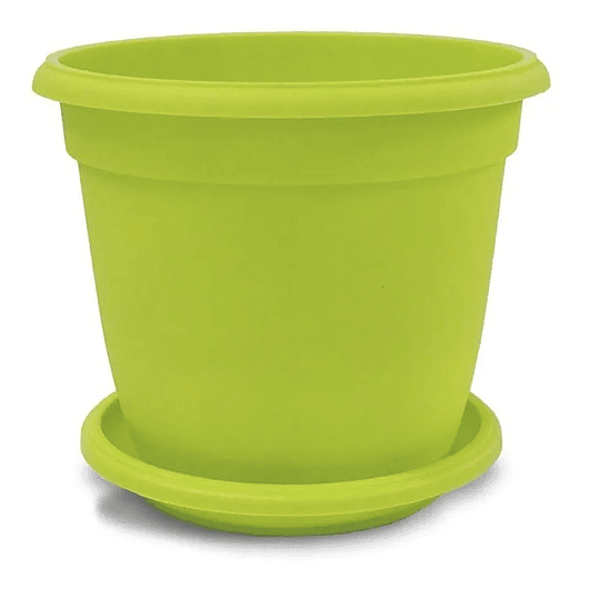 Maceta Plantas Redonda Plástica 18cm Diámetro x15cm Alto Más Plato 2