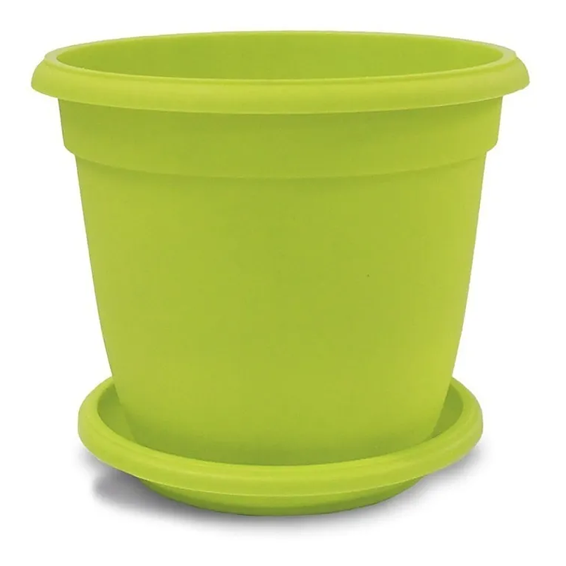 Maceta Plantas Redonda Plástica 18cm Diámetro x15cm Alto Más Plato 2
