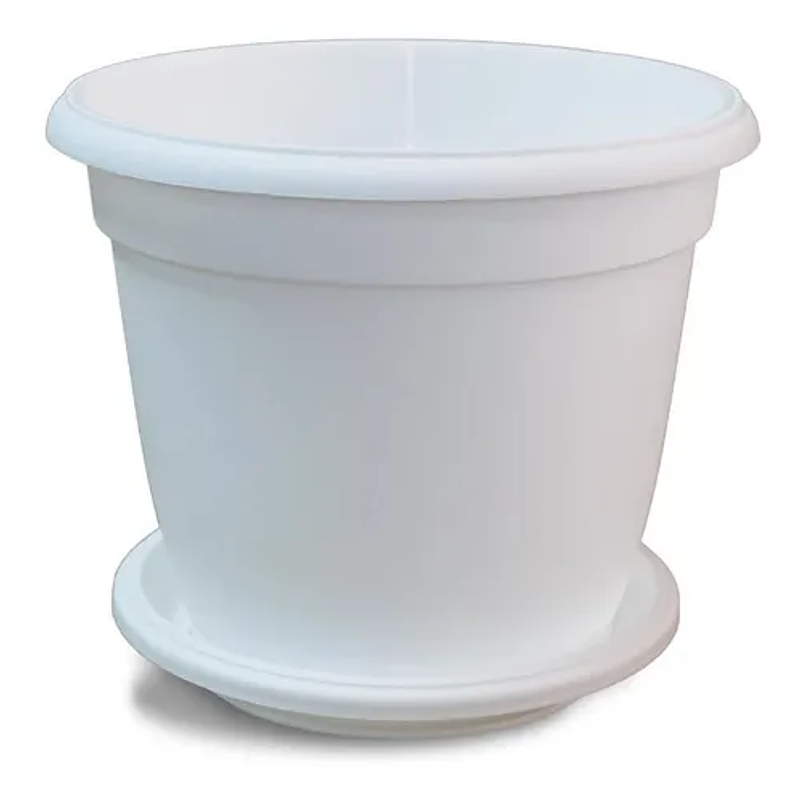 Maceta Plantas Redonda Plástica 18cm Diámetro x15cm Alto Más Plato 3
