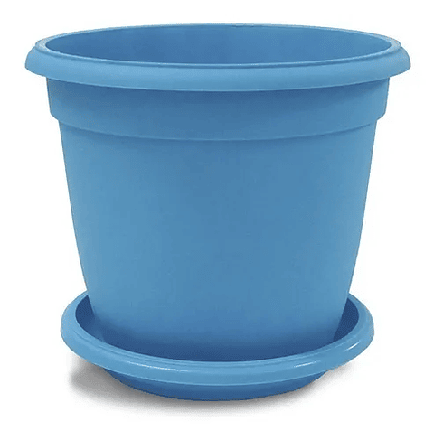 Maceta Plantas Redonda Plástica 18cm Diámetro x15cm Alto Más Plato