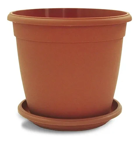 Maceta Plantas Redonda Plástica 18cm Diámetro x15cm Alto Más Plato