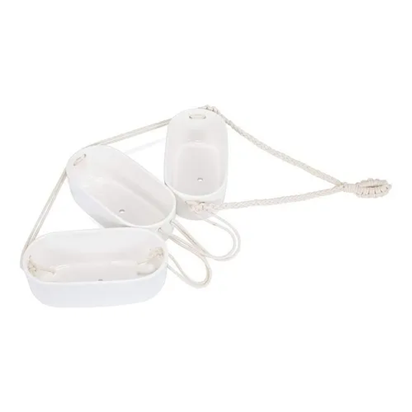 Maceta Cerámica Plantas 3 Niveles Rectangular Colgante Macrame  6