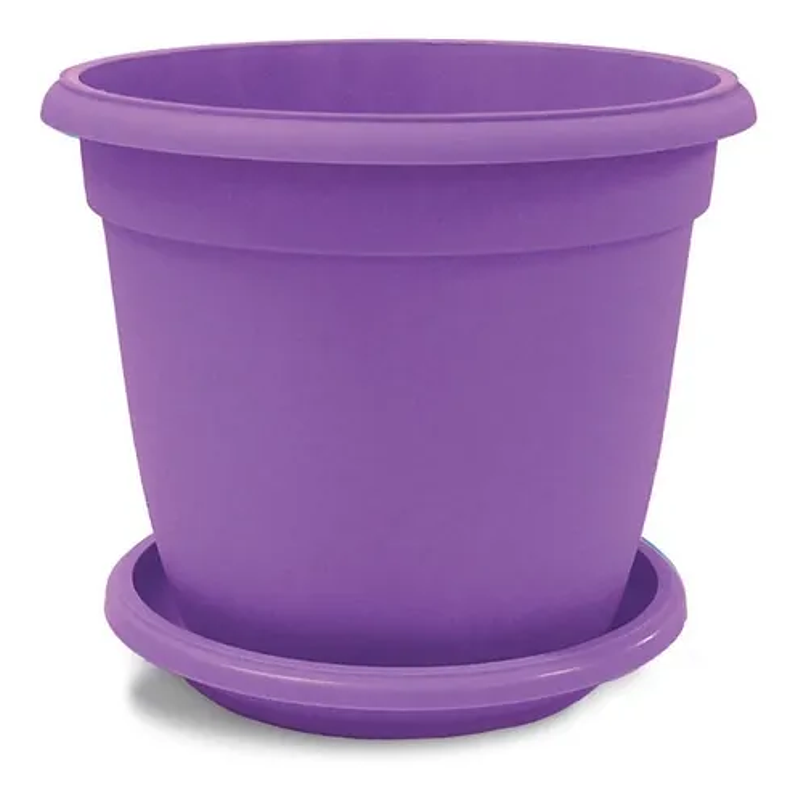 Maceta Plantas Redonda Plástica 14cm Diámetro x12cm Alto Más plato 7