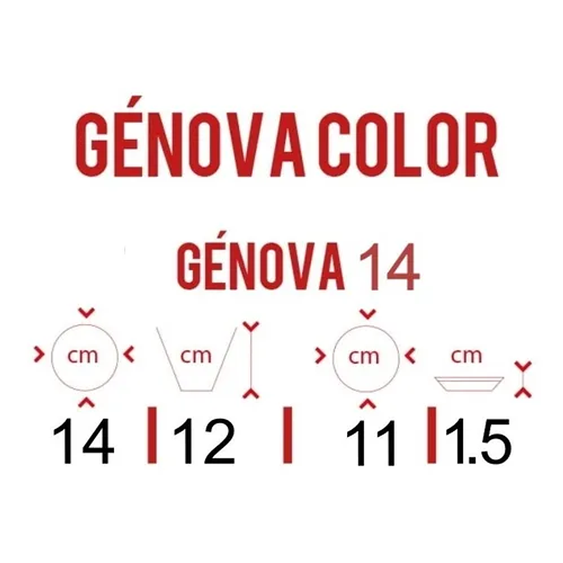 Maceta Plantas Redonda Plástica 14cm Diámetro x12cm Alto Más plato 8