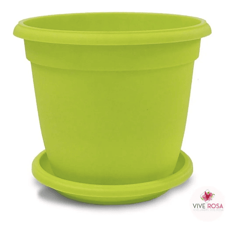 Maceta Plantas Redonda Plástica 31cm Diámetro x28cm Alto Más Plato