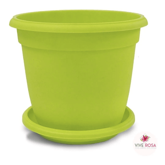 Maceta Plantas Redonda Plástica 31cm Diámetro x28cm Alto Más Plato 1