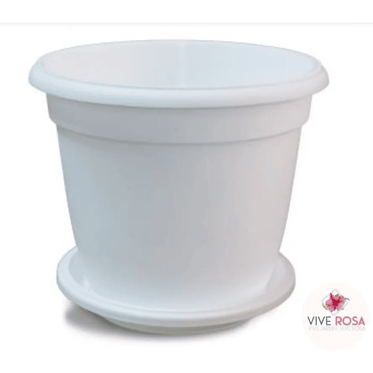Maceta Plantas Redonda Plástica 31cm Diámetro x28cm Alto Más Plato 2