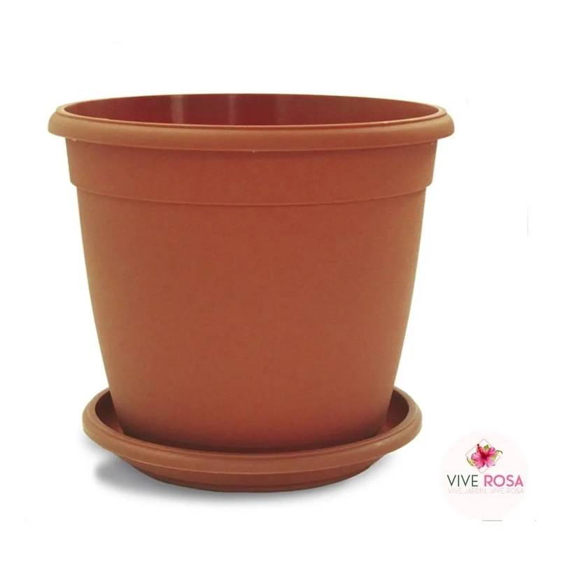 Maceta Plantas Redonda Plástica 31cm Diámetro x28cm Alto Más Plato 3