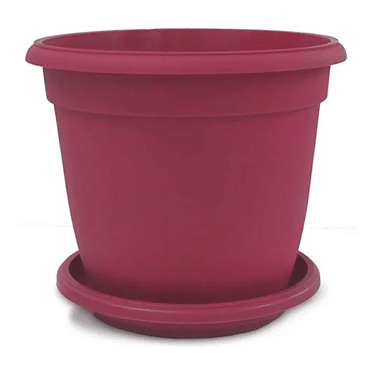 Maceta Plantas Redonda Plástica 31cm Diámetro x28cm Alto Más Plato 5