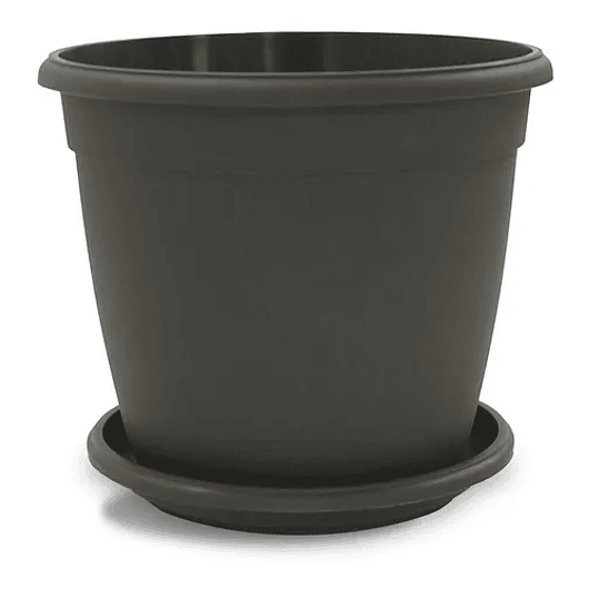 Maceta Plantas Redonda Plástica 31cm Diámetro x28cm Alto Más Plato 7
