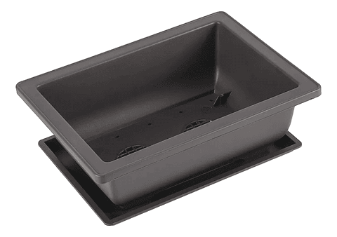 Maceta Plástica Bonsái 16cm Largo x12cm Rectangular Más plato 