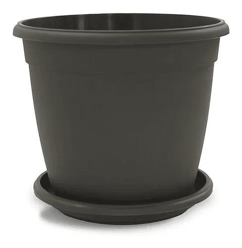 Maceta Plantas Redonda Plástica 21cm Diámetro x19cm Alto Más plato