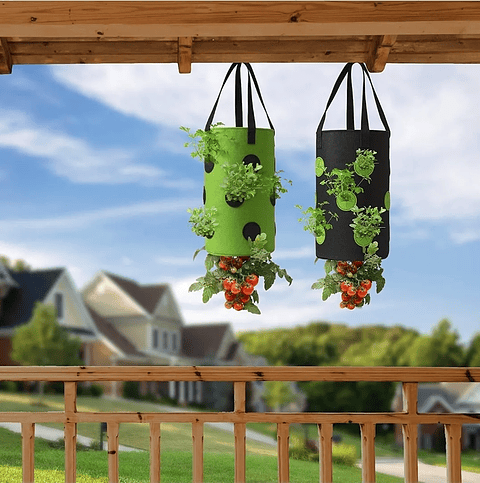 Maceta Siembra Tela Especial Colgar x3 Galón 20cm Diámetro x30 Alto