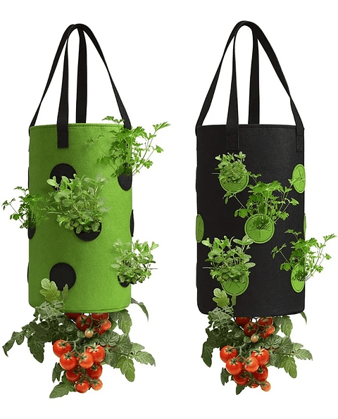 Maceta Siembra Tela Especial Colgar x3 Galón 20cm Diámetro x30 Alto