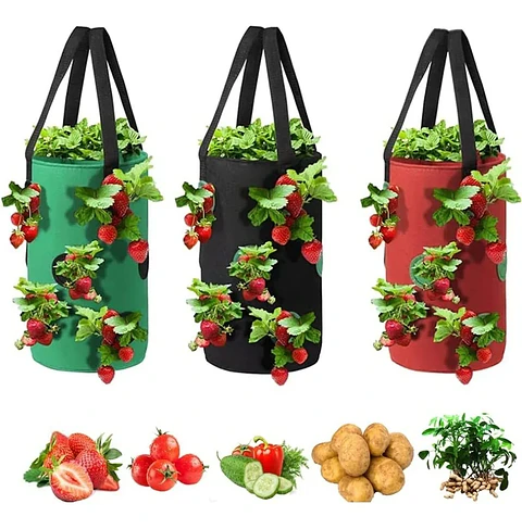 Maceta Siembra Tela Especial Colgar x3 Galón 20cm Diámetro x30 Alto
