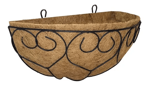 Canasta Plantas Pared Más nido Coco x40cm Largo Corazón 