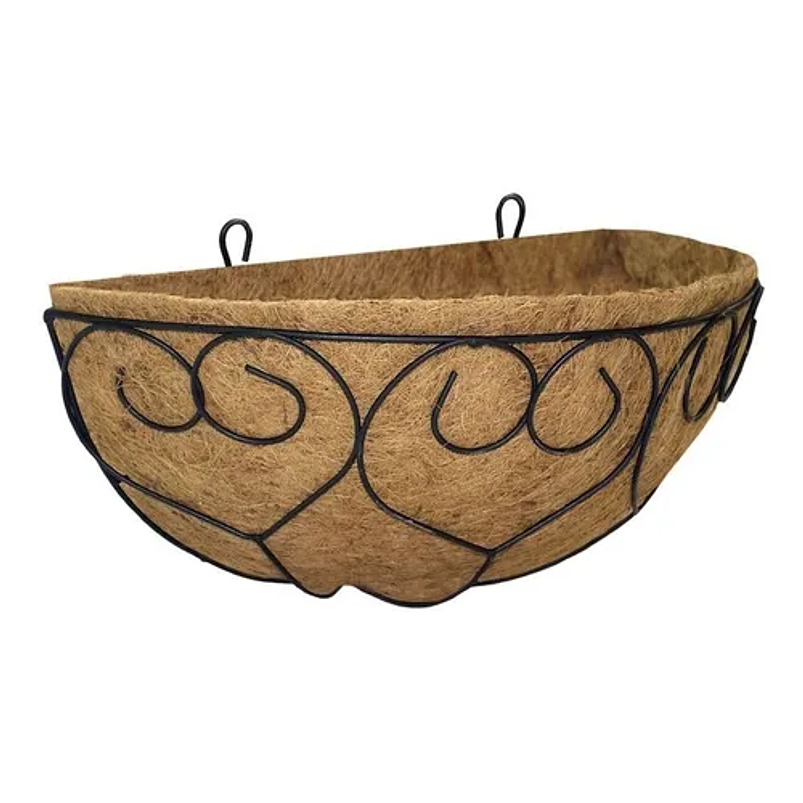 Canasta Plantas Pared Más nido Coco x40cm Largo Corazón  1