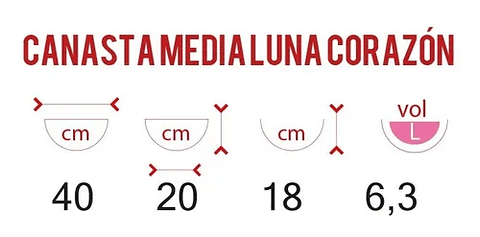 Canasta Plantas Pared Más nido Coco x40cm Largo Corazón 