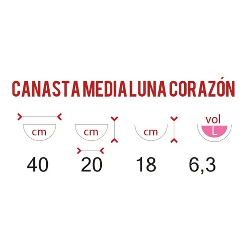 Canasta Plantas Pared Más nido Coco x40cm Largo Corazón  2