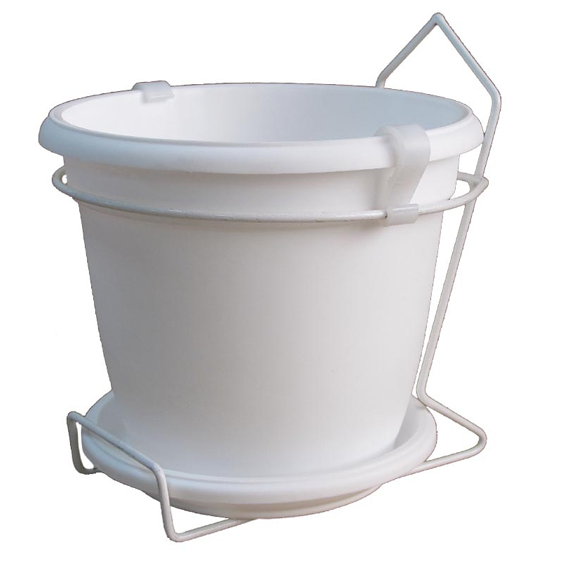 Maceta plástica colores soporte pared más plato 18cm diámetro x15cm 6