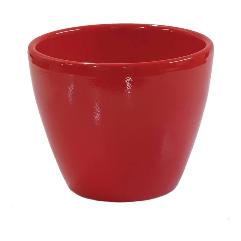 Maceta En Arcilla Pintada Brillante Tulipa 14cm Diámetro x11cm Alto 1