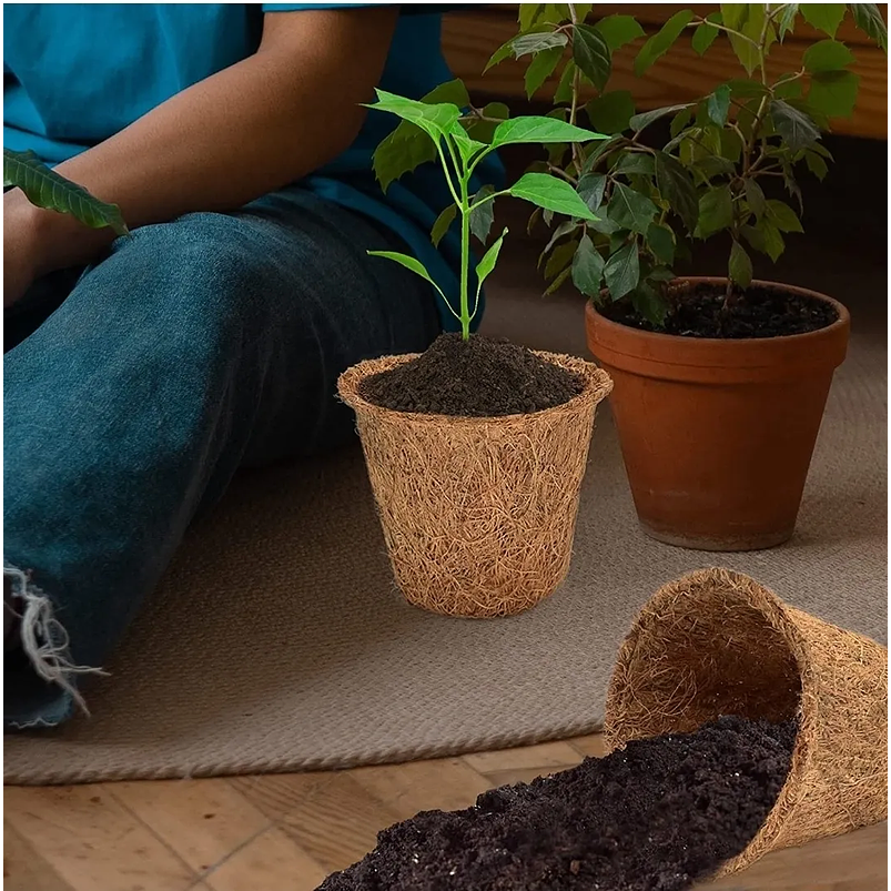 Macetas de Siembra en Fibra De Coco x5 Unidades 100% Natural Medidas: 6.6cm Diámetro x 5.6cm Alto 7
