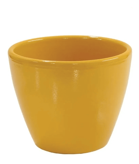 Maceta En Arcilla Pintada Brillante Tulipa 27cm Diámetro x22cm Alto