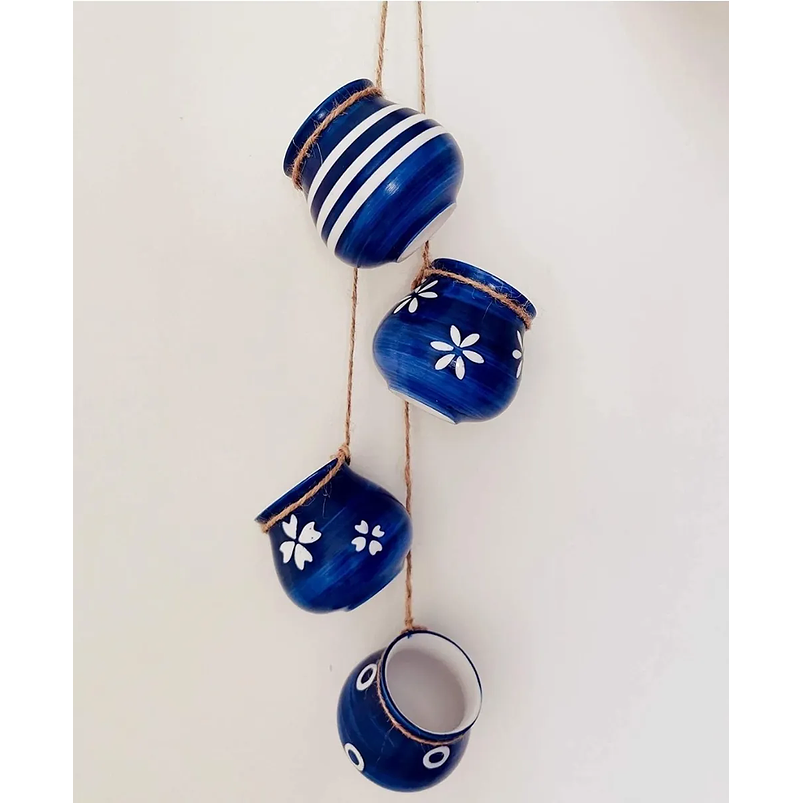 Maceta Plantas Colgante x4 Unidades Cerámica 7,8cm Diámetro x7cm Alto 4