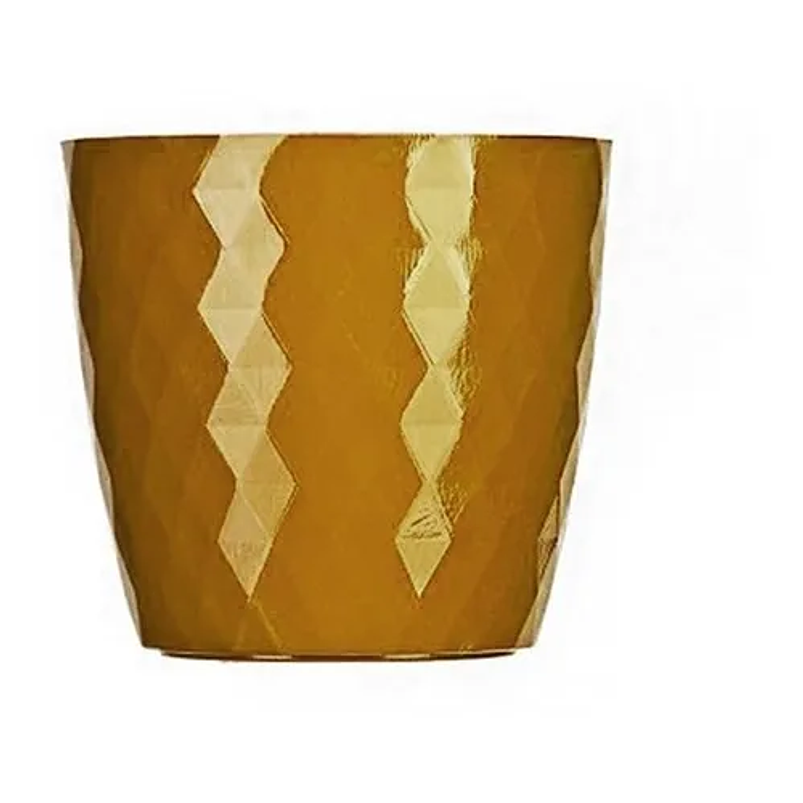 Maceta Redonda Rombos Plástico Brillante 18cm Diámetro x16cm Alto 1
