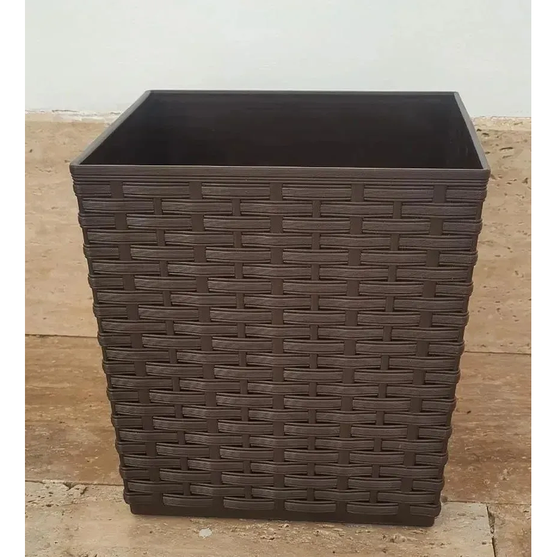 Matera - Maceta Rattan Cuadrada Para Plantas 3