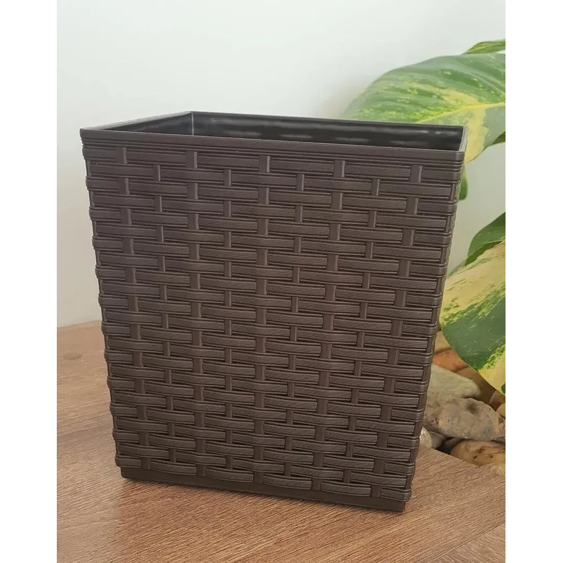 Matera - Maceta Rattan Cuadrada Para Plantas 4