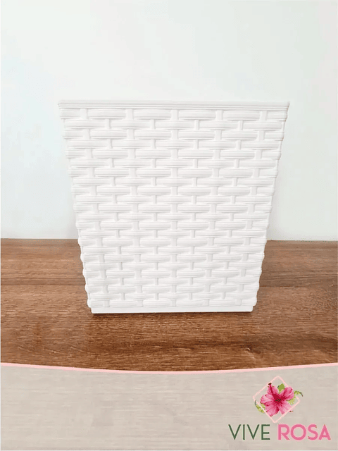 Matera - Maceta Rattan Cuadrada Para Plantas