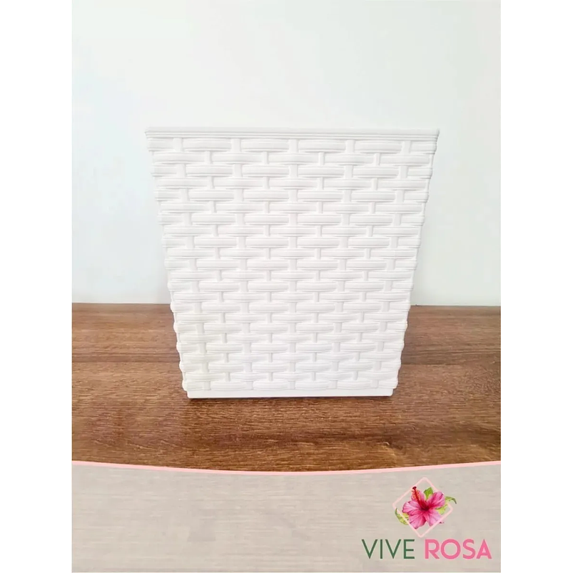 Matera - Maceta Rattan Cuadrada Para Plantas 1