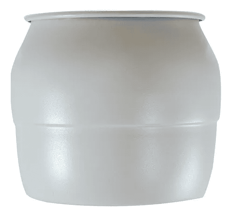 Matera - Maceta Aluminio Blanco Mate 15cm Diámetro x12 Cm Alto