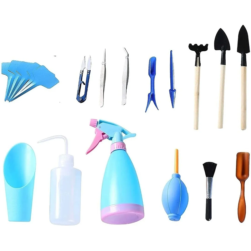 Kit Herramientas Jardinería Cactus y Suculentas x14 Piezas 1