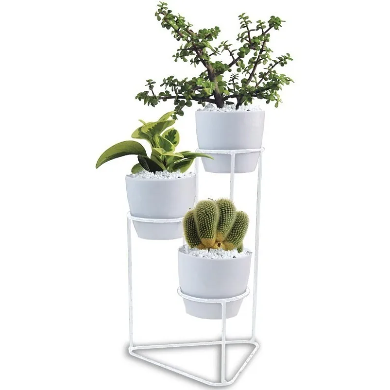 Soporte Matera Maceta x3 Puestos(9cm) Redondo 29,5 centímetros Alto 3