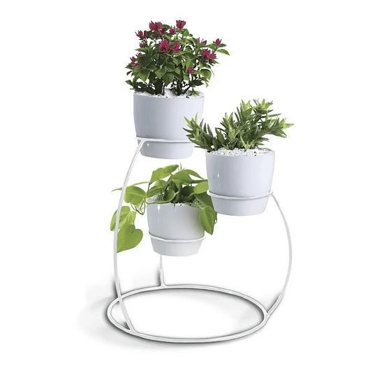 Soporte Para Maceta x3 Puestos(9cm) Redondo 26 centímetros Alto Barú 3