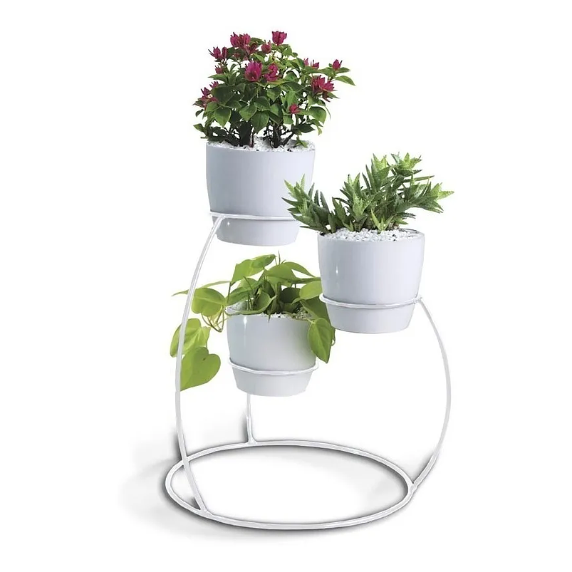 Soporte Para Maceta x3 Puestos(9cm) Redondo 26 centímetros Alto Barú 3