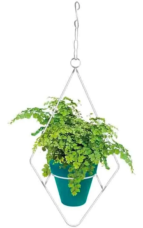 Soporte de Plantas Diseño Rombo Para Macetas Colgante 48cms Alto x 13cm Diámetro