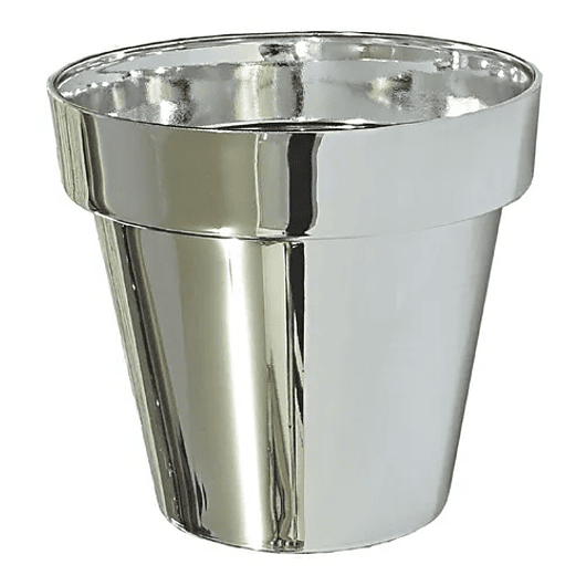 Soporte Más Maceta de Mesa Metalizado 18,5cm Alto x13 cm Diámetro  5
