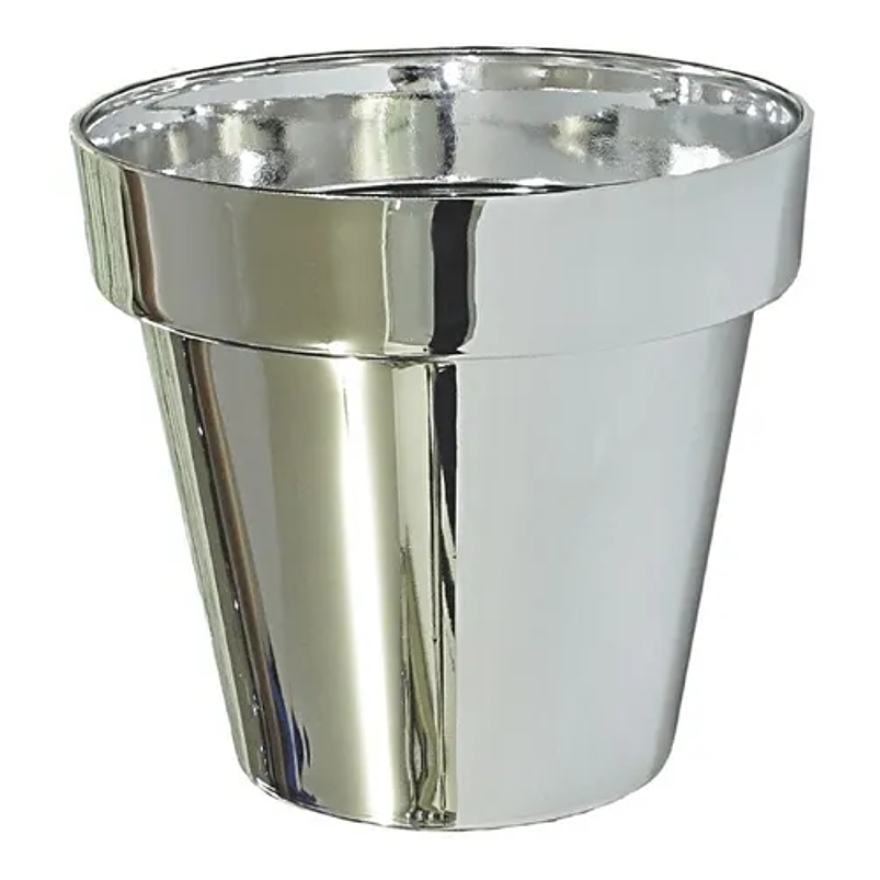 Soporte Más Maceta de Mesa Metalizado 18,5cm Alto x13 cm Diámetro  5