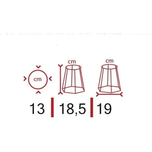 Soporte Más Maceta de Mesa Metalizado 18,5cm Alto x13 cm Diámetro  7