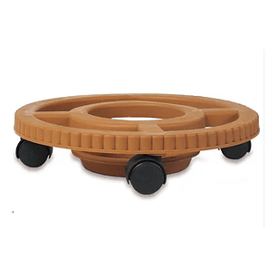 Base De Macetas Mediana Con Rodachin x27 Cm Diámetro Terracota