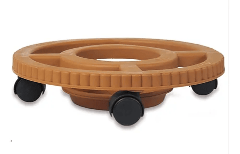 Base De Macetas Mediana Con Rodachin x27 Cm Diámetro Terracota