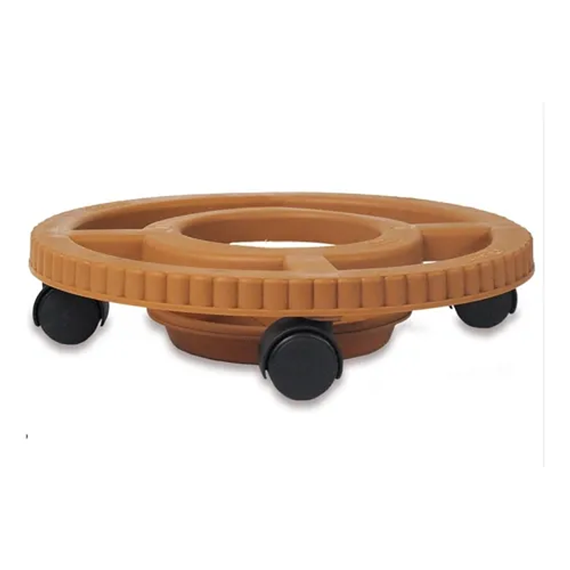 Base De Macetas Mediana Con Rodachin x27 Cm Diámetro Terracota 1