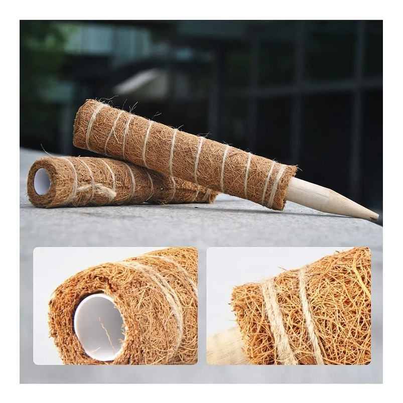 Soporte Totem En Fibra De Coco Plantas Trepadoras x2 Unidades 6
