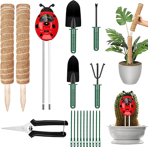 Kit Soporte De Plantas En Fibra De Coco x2 Unidades Más Herramientas